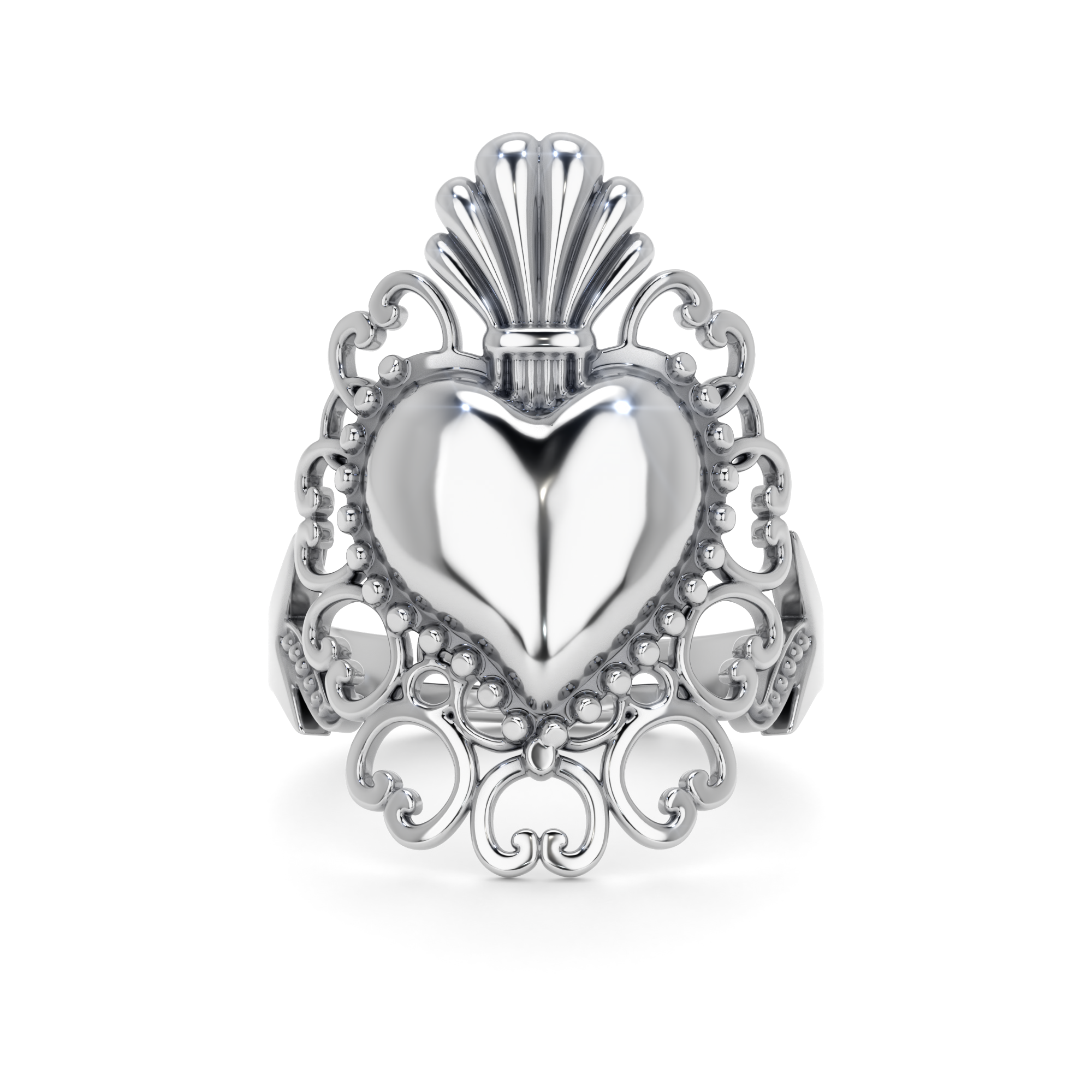 ANELLO A FORMA DI CUORE CON DIAMANTI - Asta Gioielli - Associazione