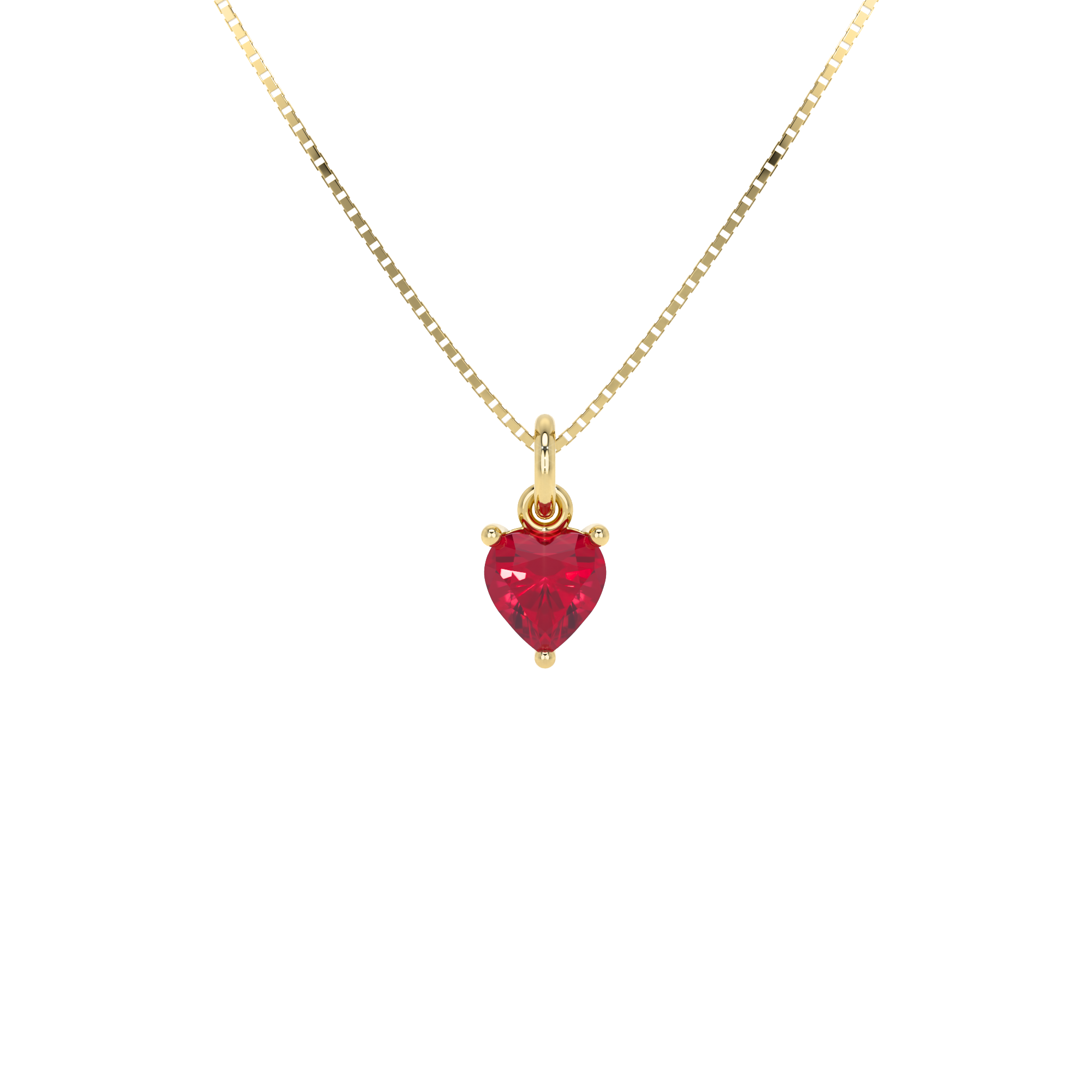 Ciondolo Con Granato Rosso Scuro Ovale 375 Oro Ciondolo da Collana