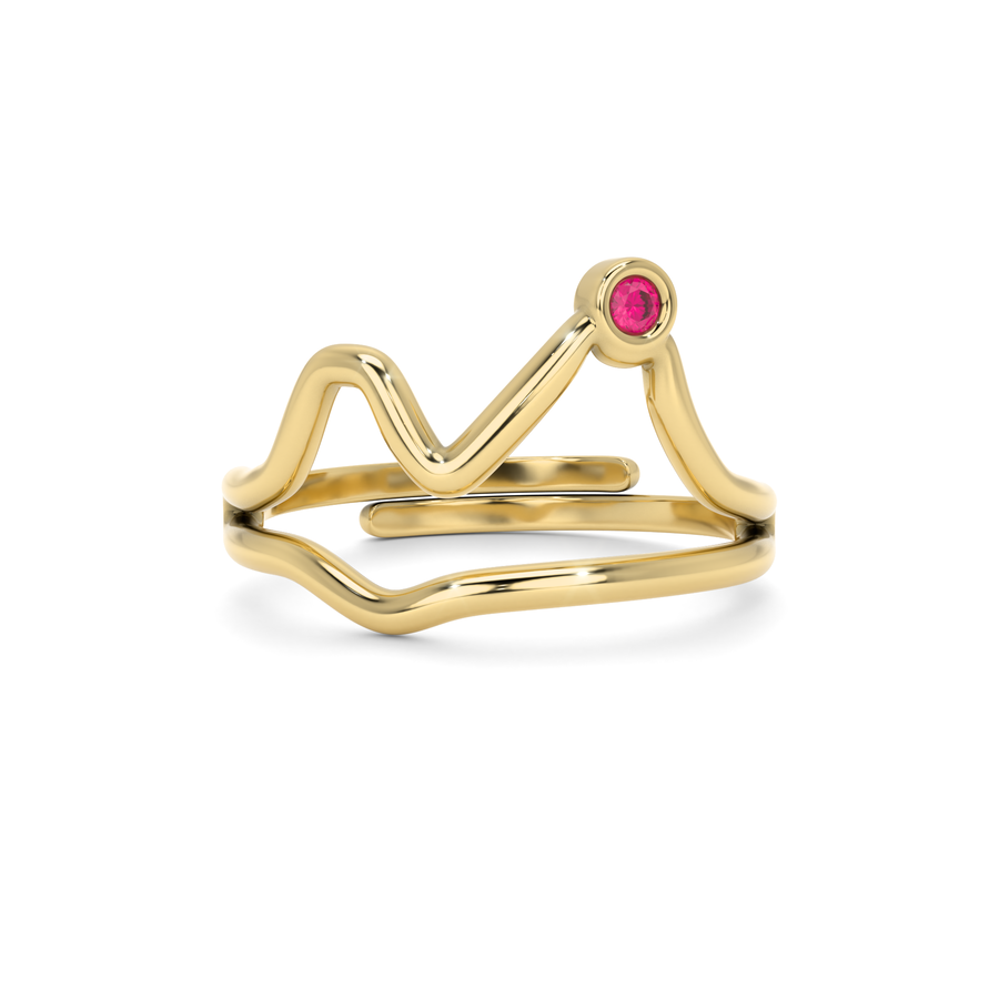 Anello Vesuvio con Pietra Rossa