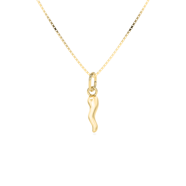 Collana Cornetto Portafortuna Dorato